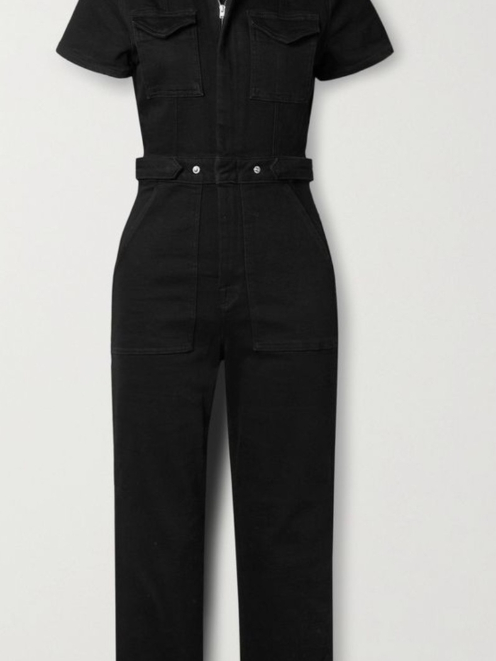 Good American Fit For Success Denim Jumpsuit Size XL